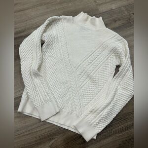 Club Monaco White Cowl Neck Sweater